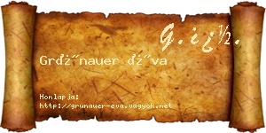 Grünauer Éva névjegykártya